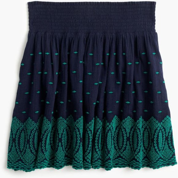 J Crew Embroidered Gauze Eyelet Mini Skirt XXS - Picture 2 of 7